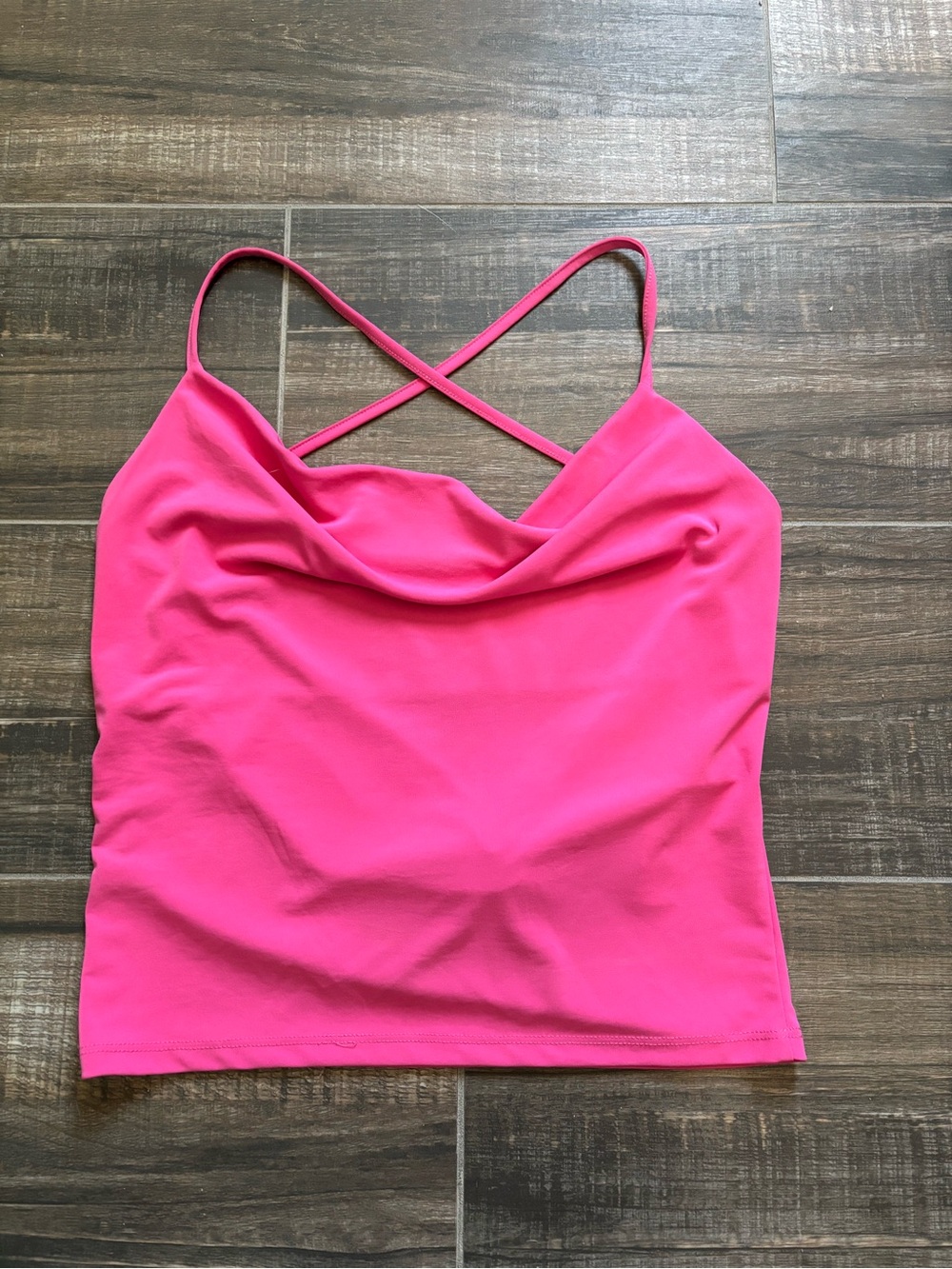 Zara Cowl Neck Hot Pink Tank Top